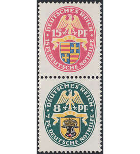 Dt. Reich ZD S 63 ungestempelt Nothilfe 1928 (8+A 2+8) Landeswappen