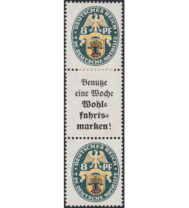 Dt. Reich ZD S 70 ungestempelt Nothilfe 1929 (15+8) Landeswappen