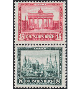 Dt. Reich ZD WZ 5 ungestempelt Nothilfe 1931 (8+Z+Z+8) Bauwerke