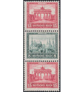 Dt. Reich ZD WZ 8 ungestempelt Nothilfe 1931 (15+Z+Z+15) Bauwerke