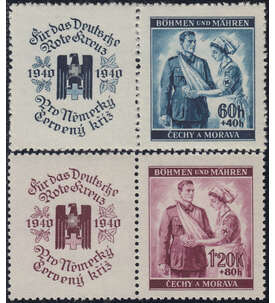 Bhmen und Mhren Nr. 53-54 Zf postfrisch ** Rotes Kreuz 1940