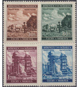 Böhmen und Mähren Nr. 75-78 postfrisch Prager Messe 1941