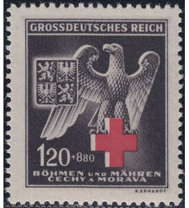 Böhmen und Mähren Nr. 132 postfrisch Rotes Kreuz 1943