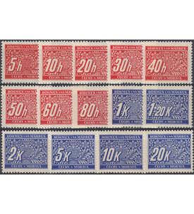 Böhmen und Mähren Nr. 1-14 postfrisch Portomarken 1939