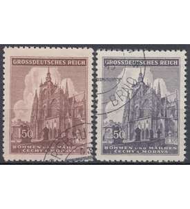 Bhmen und Mhren Nr. 140-141 gestempelt St. Veits Dom 1944