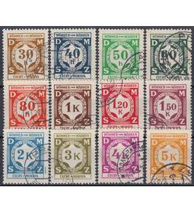 Böhmen und Mähren Nr. 1-12 gestempelt Dienstmarken 1941