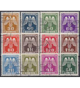 Böhmen und Mähren Nr. 13-24 gestempelt Dienstmarken 1943
