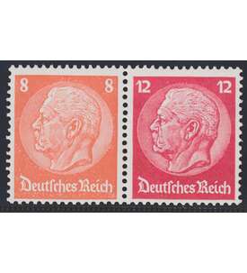 Deutsches Reich Zusammendruck W46 postfrisch Hindenburg 1933 WZ2 (8+12)