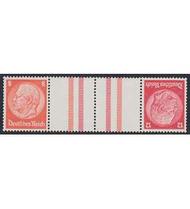 Deutsches Reich Zusammendruck KZ33 postfrisch Hindenburg 1939 (12+Z+Z+8)