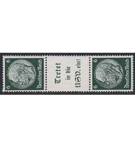 Deutsches Reich Zusammendruck S194 postfrisch ** Hindenburg 1939 (6+A15.1+6)