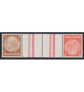 Deutsches Reich Zusammendruck  KZ34 postfrisch ** Hindenburg 1940 (8+Z+Z+3)
