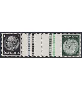 Deutsches Reich Zusammendruck KZ35 postfrisch ** Hindenburg 1940 (1+Z+Z+6)