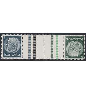 Deutsches Reich Zusammendruck KZ36 postfrisch ** Hindenburg 1940 (4+Z+Z+6)