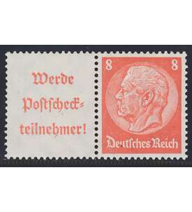 Deutsches Reich Zusammendruck W87 postfrisch ** Hindenburg 1940 (A16.2+8)