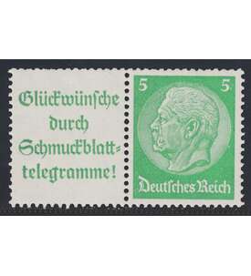 Deutsches Reich Zusammendruck W88.1 postfrisch ** Hindenburg 1940 (A14.2+5)