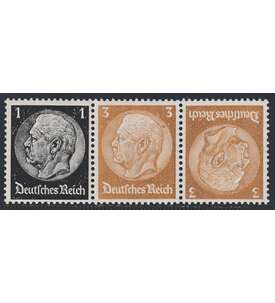 Deutsches Reich Zusammendruck WK6 postfrisch ** Hindenburg EHG2 (1+3+3)