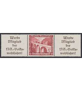 Deutsches Reich Zusammendruck W112 postfrisch ** Winterhilfe 1936 (A11.1+12+A11.1)