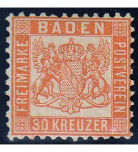 Baden Nr. 22a ungestempelt
