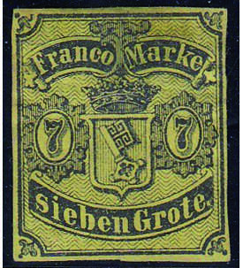 Bremen Nr. 3 ungestempelt
