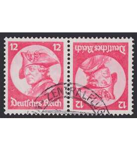 Deutsches Reich Zusammendruck K18 gestempelt Friedrich der Groe (12+12)