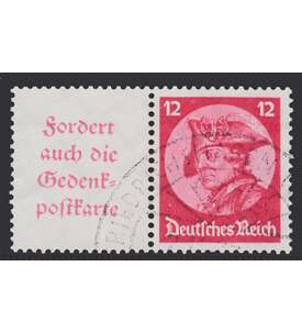 Deutsches Reich Zusammendruck W45 gestempelt Friedrich der Groe (A4+12)