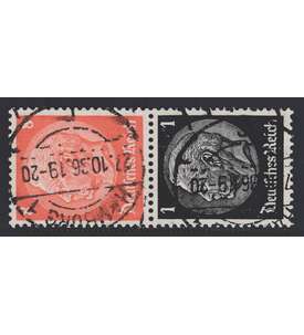 Deutsches Reich Zusammendruck S137 gestempelt Hindenburg 1934/1936 (8+1)