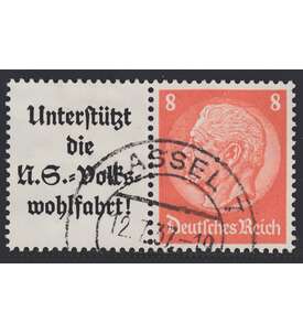 Deutsches Reich Zusammendruck W63 gestempelt Hindenburg 1934 (A8.1+8)