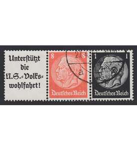 Deutsches Reich Zusammendruck W65 gestempelt Hindenburg 1934 (A8.1+8+1)