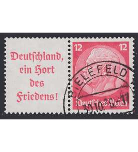 Deutsches Reich Zusammendruck W67 gestempelt Hindenburg 1934 (A10+12)