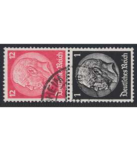 Deutsches Reich Zusammendruck S149 gestempelt Hindenburg 1937 (12+1)