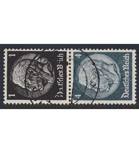Deutsches Reich Zusammendruck S173 gestempelt Hindenburg 1939 (1+4)