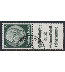 Deutsches Reich Zusammendruck S185 gestempelt Hindenburg 1939 (6+A14.1)
