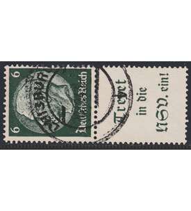 Deutsches Reich Zusammendruck S193 gestempelt Hindenburg 1939 (6+A15.1)