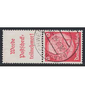 Deutsches Reich Zusammendruck S195 gestempelt Hindenburg 1939 (A16.1+12)
