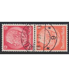Deutsches Reich Zusammendruck S199 gestempelt Hindenburg 1939 (12+8)