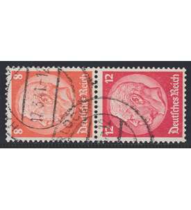 Deutsches Reich Zusammendruck S201 gestempelt Hindenburg 1939 (8+12)