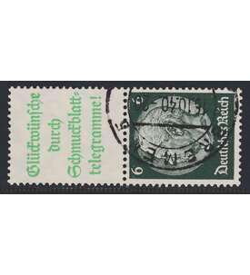 Deutsches Reich Zusammendruck S207.1 gestempelt Hindenburg 1940 (A14.2+6)