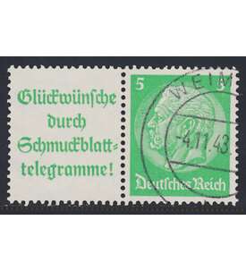 Deutsches Reich Zusammendruck W88.1 gestempelt Hindenburg 1940 (A14.2+5)