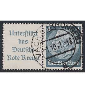 Deutsches Reich Zusammendruck W89 gestempelt Hindenburg 1940 (A17.1+4)