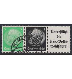 Deutsches Reich Zusammendruck W90 gestempelt Hindenburg EHG2 (5+1+A8.3)
