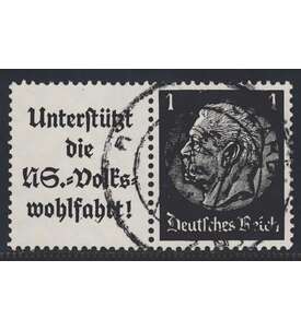 Deutsches Reich Zusammendruck W93 gestempelt Hindenburg EHG2 (A8.3+1)