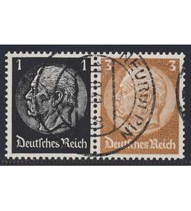 Deutsches Reich Zusammendruck W95 gestempelt Hindenburg EHG2 (1+3)