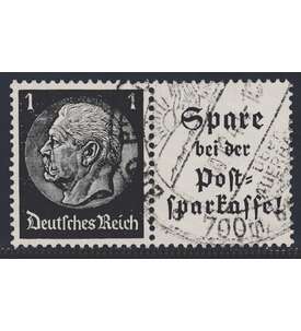 Deutsches Reich Zusammendruck W97 gestempelt Hindenburg EHG3 (1+A13.2)