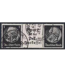 Deutsches Reich Zusammendruck W98 gestempelt Hindenburg EHG3 (1+A13.2+1)