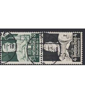 Deutsches Reich Zusammendruck S221 gestempelt Nothilfe 1934 Stnde (6+4)