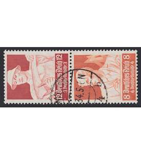 Deutsches Reich Zusammendruck S229 gestempelt Nothilfe 1934 Stnde (12+8)