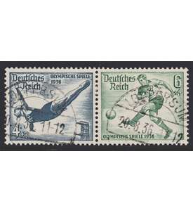 Deutsches Reich Zusammendruck W103 gestempelt Olympische Spiele 1936 (4+6)