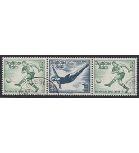 Deutsches Reich Zusammendruck W106 gestempelt Olympische Spiele 1936 (6+4+6)