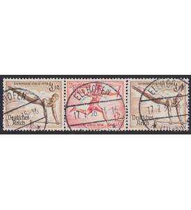 Deutsches Reich Zusammendruck W108 gestempelt Olympische Sp. 1936 (3+12+3)