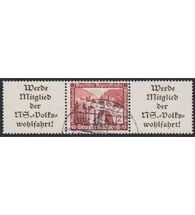 Deutsches Reich Zusammendruck W112 gestempelt Winterhilfe 1936 (A11.1+12+A11.1)